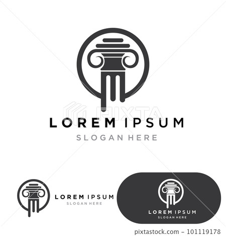 Law Firm Pillar Logo Template-Vector 101119178