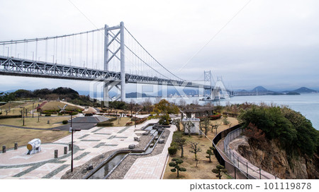 Great Seto Bridge seen from Yoshima Parking Area, Kagawa Prefecture Great Seto Bridge seen from Yoshima Parking Area, Kagawa Prefecture 101119878