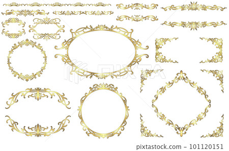 Gold antique frame (with border) 101120151
