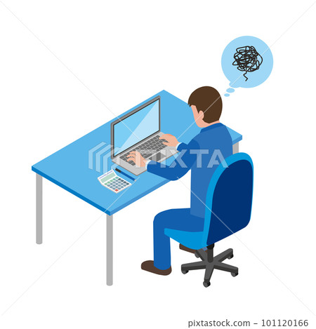 A man who works on a computer that does not work well 101120166