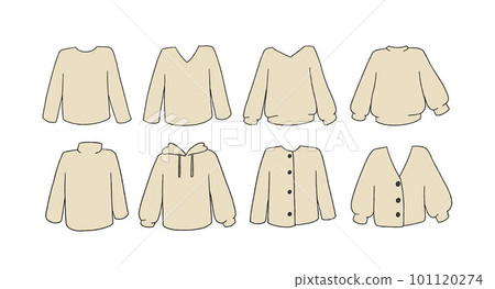 米色衣服插圖集 101120274