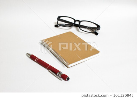 pen, notepad and glasses pen, notepad and glasses 101120945