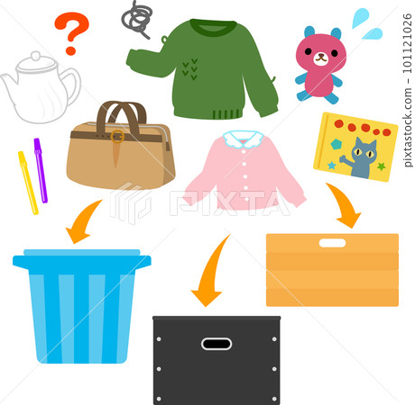 Separation, tidying up, and elimination of what you need and what you don't need 101121026