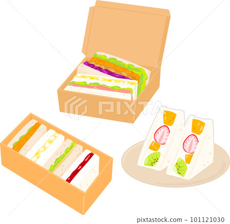 Sandwich illustration set Sandwich illustration set 101121030