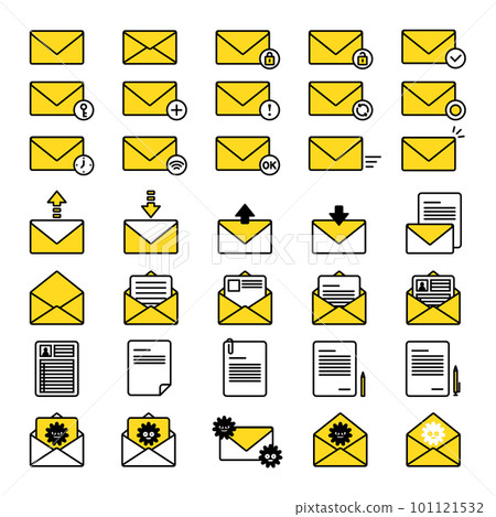 一組郵件圖標/電子郵件/業務/電子郵件/已發送/已接收/已讀/未讀/消息 101121532