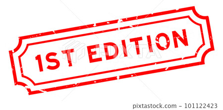 Grunge black 1st (First) edition word rubber seal stamp on white background Grunge black 1st (First) edition word rubber seal stamp on white background 101122423