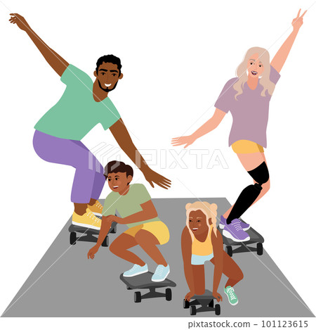 Happy family enjoying time together, having fun 101123615