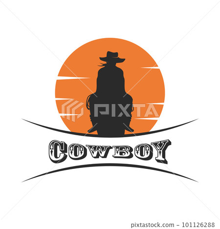 Cowboy rider illustration 101126288