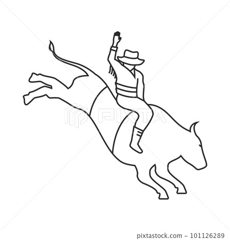 Bull riding rodeo logo Bull riding rodeo logo 101126289
