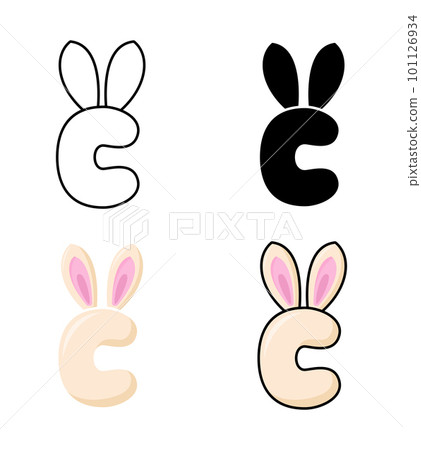Alphabet C in flat style isolated Alphabet C in flat style isolated 101126934