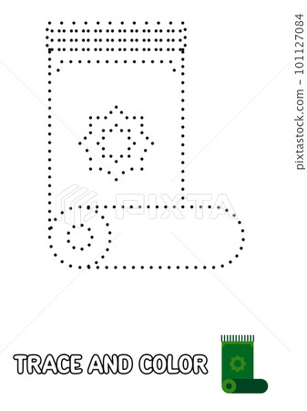 Prayer Rug tracing and coloring worksheet for kids Prayer Rug tracing and coloring worksheet for kids 101127084