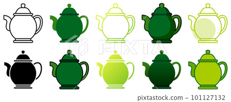 Tea Pot in flat style isolated Tea Pot in flat style isolated 101127132
