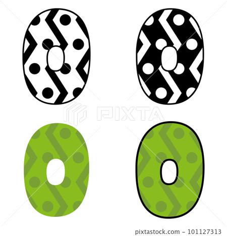 Number 0 in flat style isolated Number 0 in flat style isolated 101127313