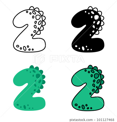 Number 2 in flat style isolated Number 2 in flat style isolated 101127468