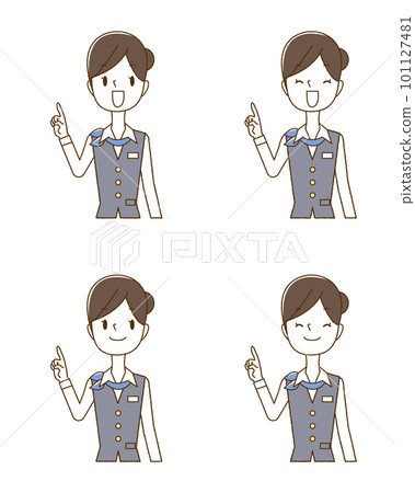 Woman point of blue scarf 101127481