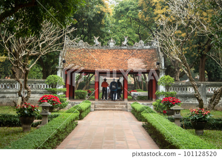 Very beautiful scenery of the Temple of Literature in Hanoi, the capital of Vietnam 101128520