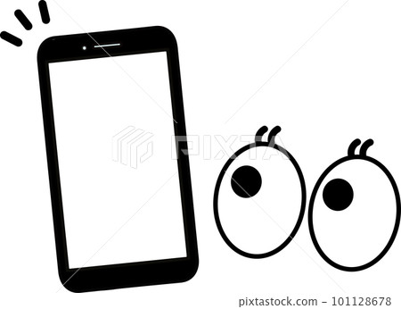 look at the screen of the smartphone 101128678