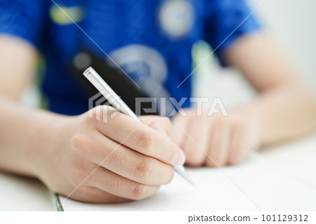 Asian young boy holding old grandmother woman hand together with love and care. Asian young boy holding old grandmother woman hand together with love and care. 101129312