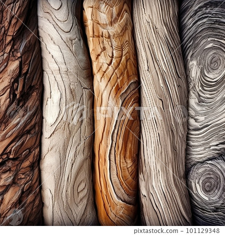 five varieties of wood close-up five varieties of wood close-up 101129348