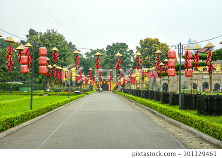 Beautiful scenery of Thang Long castle ruins in Hanoi, capital of Vietnam Beautiful scenery of Thang Long castle ruins in Hanoi, capital of Vietnam 101129461