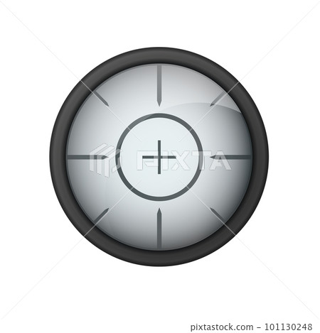 Realistic sniper sight. Sniper scope with measurement marks template. Sniper scope crosshairs view. Realistic vector optical sight. Realistic sniper sight. Sniper scope with measurement marks template. Sniper scope crosshairs view. Realistic vector optical sight. 101130248