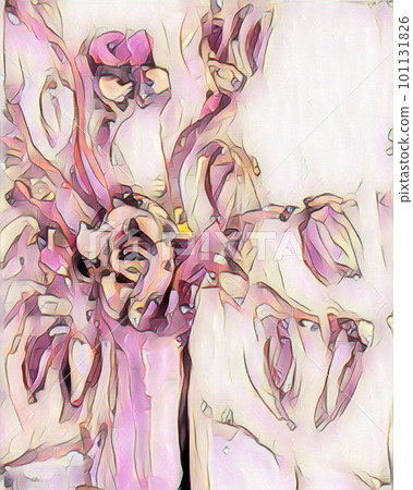 Pastel color flower illustration Tsubaki Pastel color flower illustration Tsubaki 101131826