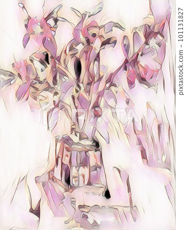 Pastel color flower illustration Tsubaki Pastel color flower illustration Tsubaki 101131827