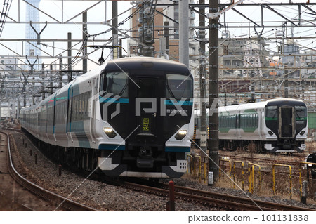 Line of E257 series trains for limited express Shonan and limited express Kusatsu/Shiman 101131838