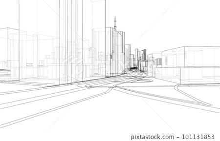 3d urban landscape. Buildings and roads 3d urban landscape. Buildings and roads 101131853