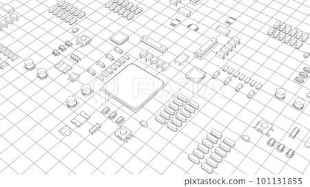 Electric circuit board, various chips Electric circuit board, various chips 101131855