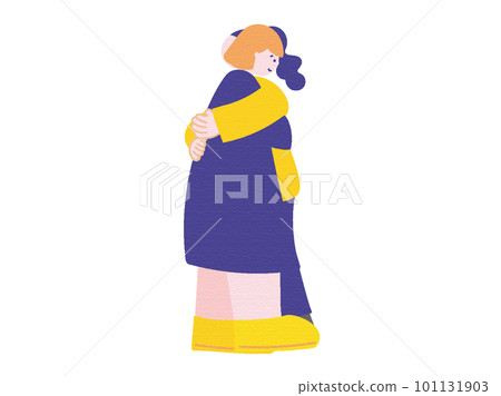 兩個女人擁抱 兩個女人擁抱 101131903