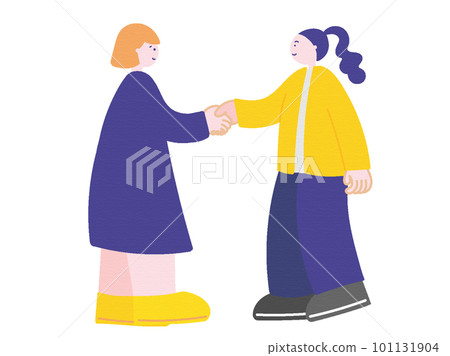 two women shaking hands two women shaking hands 101131904