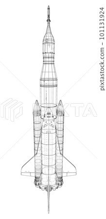 Rocket carrying space shuttle 101131924