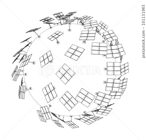 Solar Panels on Earth Concept Solar Panels on Earth Concept 101131965