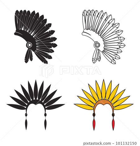 american indian tribal war hat icon 101132150