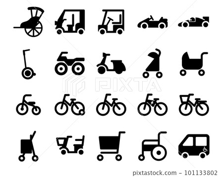 Set of icons such as baby senior tourist vehicle 101133802