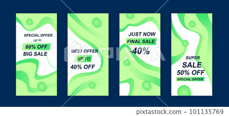 Advertising design social networks instagram stories. Set of sale web banner, poster, cover for online shopping, marketing, promo, discount products. Modern insta cover template. Vector illustration. Advertising design social networks instagram stories. Set of sale web banner, poster, cover for online shopping, marketing, promo, discount products. Modern insta cover template. Vector illustration. 101135769