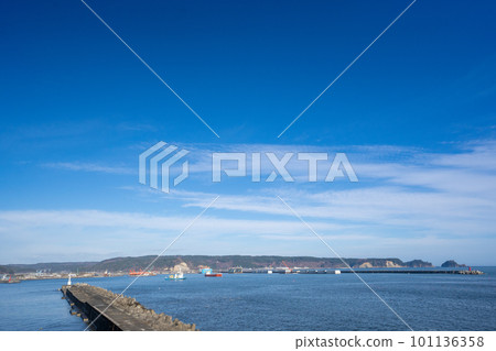 Viewing the opposite bank from Kuji Port (November) 101136358