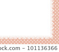 Vintage pink dotted background with lace 101136366