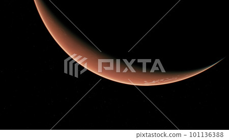 Orbiting Planet Mars in deep space Orbiting Planet Mars in deep space 101136388