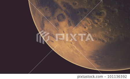 Amazing red planet Mars in deep stellar space Amazing red planet Mars in deep stellar space 101136392