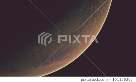 Orbiting Planet Mars in deep space 101136393
