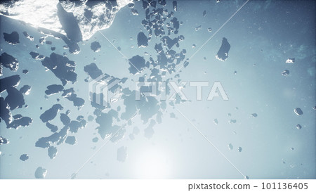 Many big asteroids in space Many big asteroids in space 101136405
