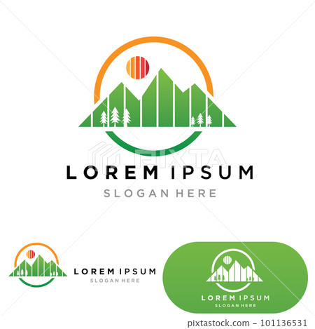 Mountain icon Logo Template Vector illustration design Mountain icon Logo Template Vector illustration design 101136531