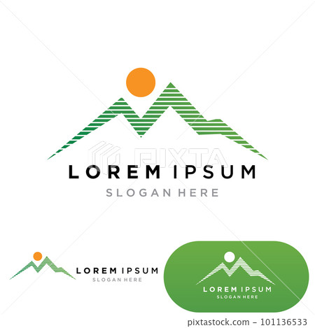 Mountain icon Logo Template Vector illustration design 101136533