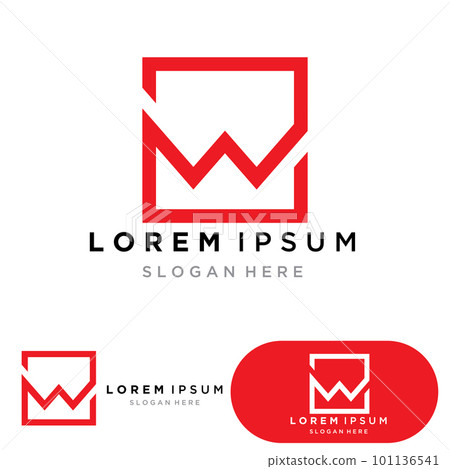 W Letter Logo Template DESIGN 101136541