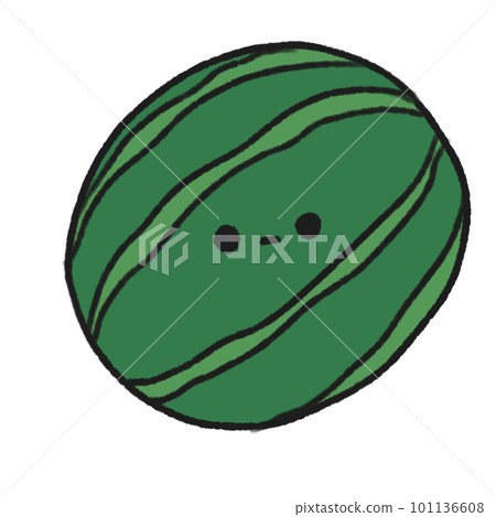 Hand-drawn Cute Watermelon, Cute fruit character design in doodle style Hand-drawn Cute Watermelon, Cute fruit character design in doodle style 101136608
