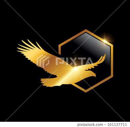 American eagle flying bird logo symbol Royalty Free Vector