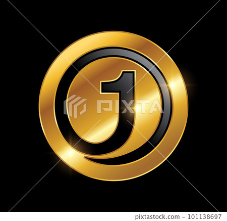 Golden Number One Logo Vector Icon Golden Number One Logo Vector Icon 101138697