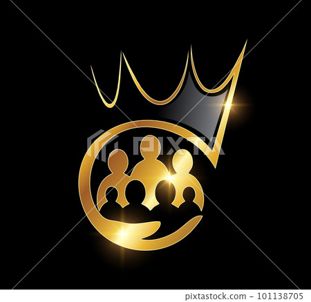 Golden Peoples Logo vector Icon 101138705